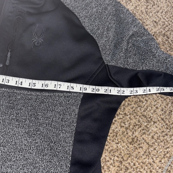 Men’s Spyder Gray and Black Quarter-Zip Pullover Large - Picture 4 of 8